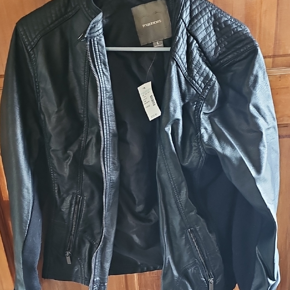 Massimo Dutti Black Leather Jacket